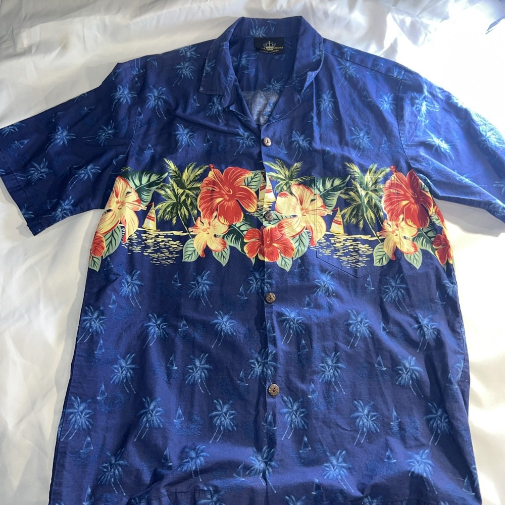 Hawaiian Shirts unisex large Summer Beach Button Down Cruise Holiday Party 203